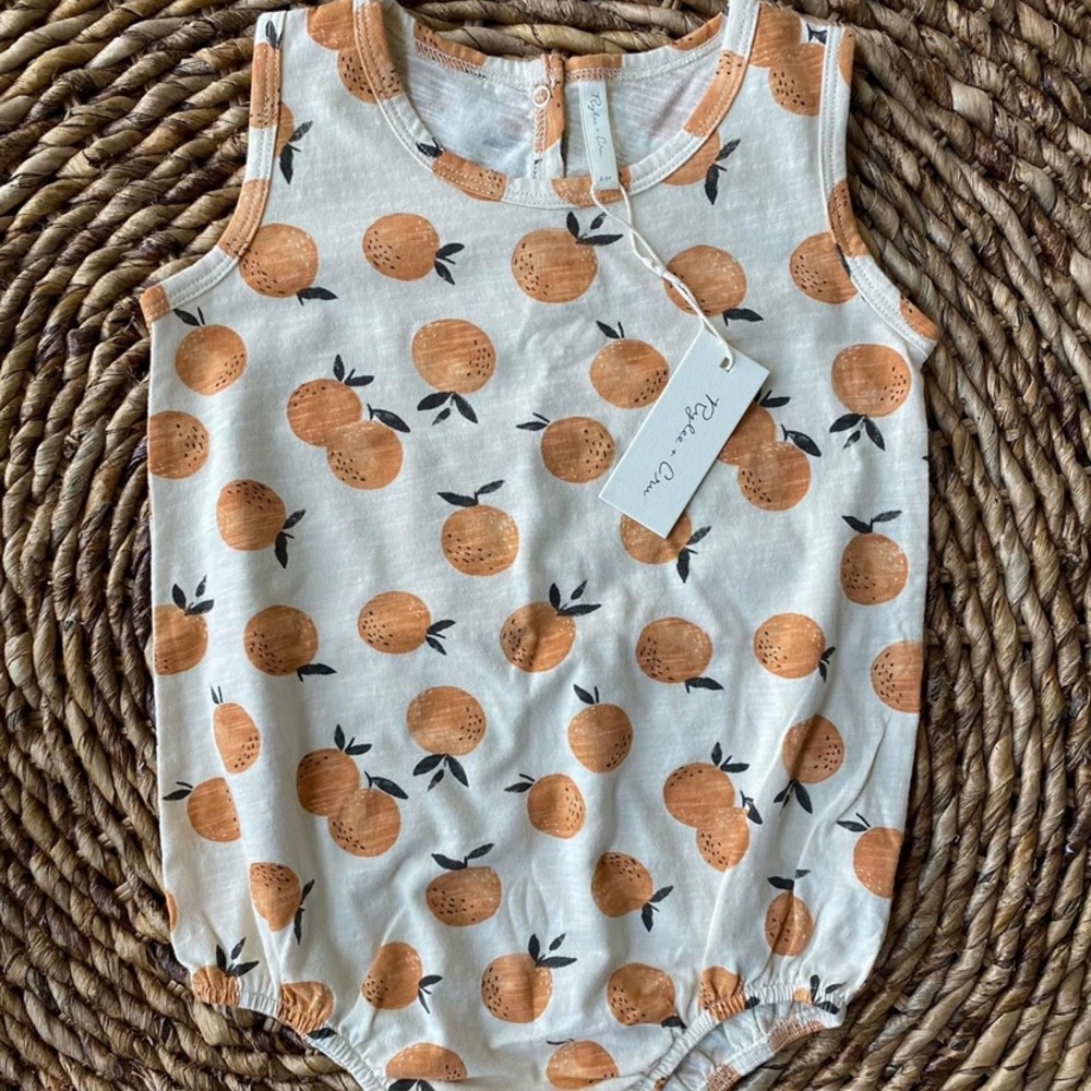 Rylee & cru orange romper